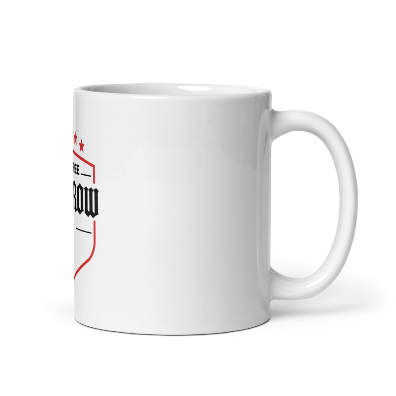 White glossy mug